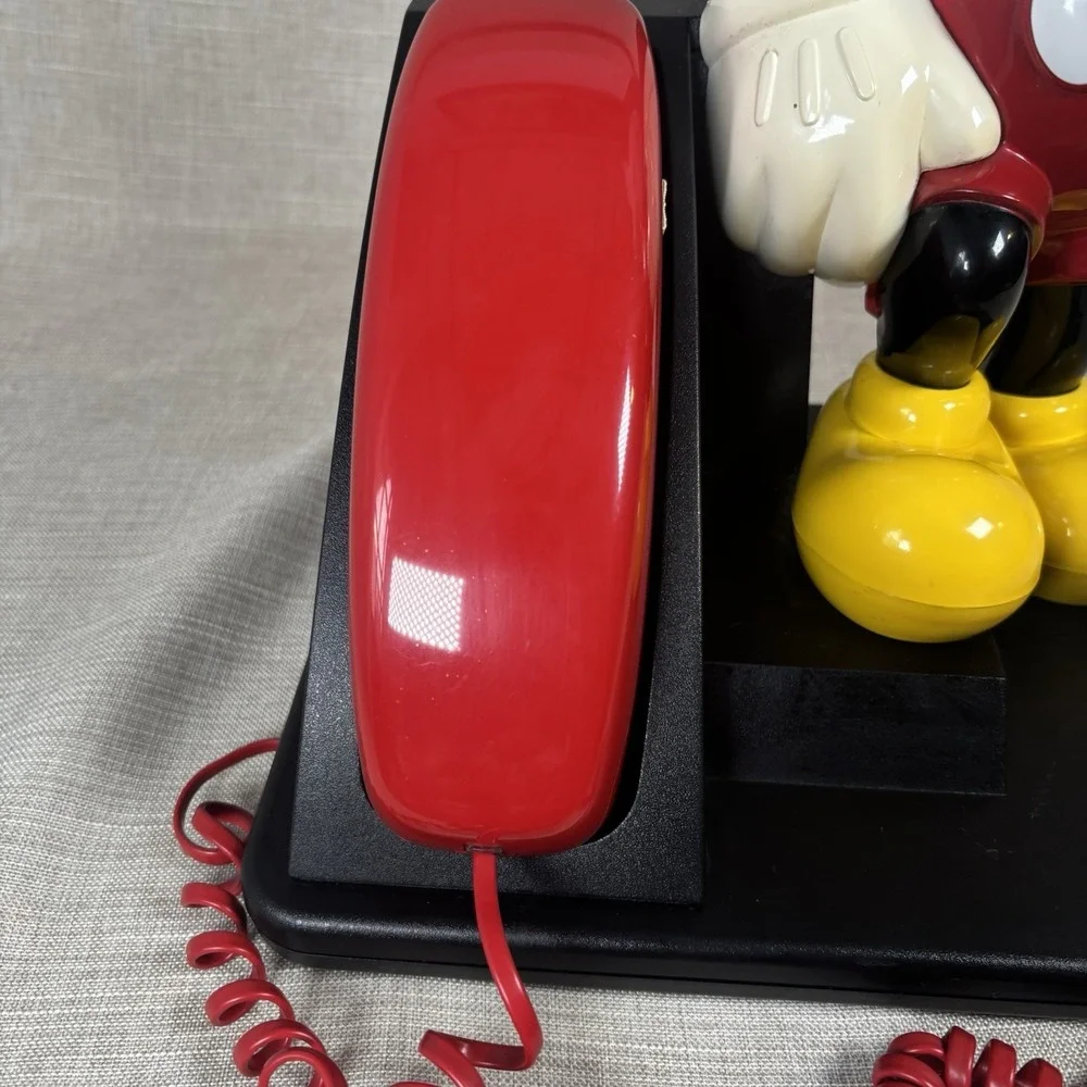 Vintage Disney Mickey Mouse Push Button Landline Phone 1976 Tested Works